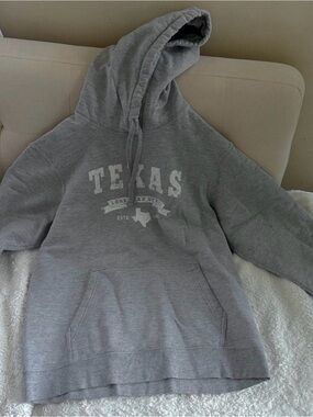 Gray 'TEXAS' Pullover Hoodie